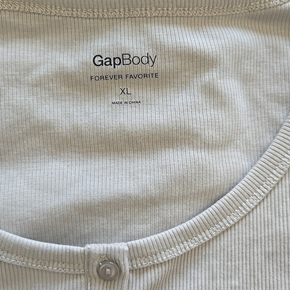 GAP GapBody Women's Long-Sleeve Rib Pajama Top ONLY Gray Size SZ:XL - Picture 5 of 7